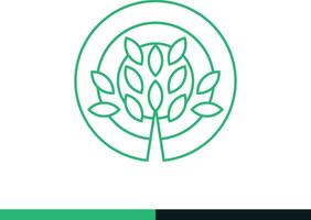a drawing of a green flower with a green circle in the middle. vector