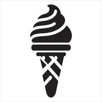 Simple Milkshake Ice Cream Icon Design for Web on White Background vector