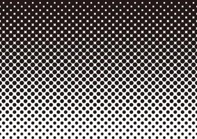 Seamless Monochrome Screen Tones Isolated On A White Background. Horizontally Repeatable. vector