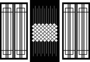 Laser and cnc cutting panels template. Decorative die cut pattern vector
