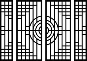 Laser and cnc cutting panels template. Decorative die cut pattern vector