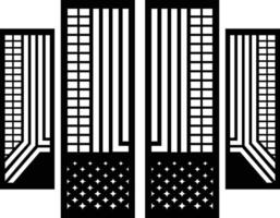 Laser and cnc cutting panels template. Decorative die cut pattern vector