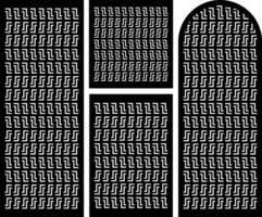 Laser and cnc cutting panels template. Decorative die cut pattern vector