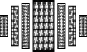 Laser and cnc cutting panels template. Decorative die cut pattern vector