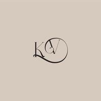 dinamyc curvy initial concept monogram wedding logo letter elegant and luxury style KV vector
