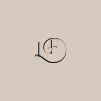 dinamyc curvy initial concept monogram wedding logo letter elegant and luxury style IF vector