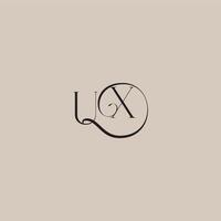 elegant and luxury style UX monogram wedding logo letter dinamyc curvy initial concept vector