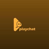 logo playchat creative design simbol segitiga Playground logo concept design template. Playground icon illustration. eps 10 vector