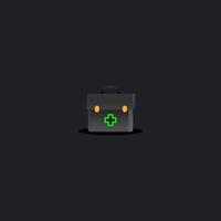 First aid kit icon in trendy flat style isolated on black background. Medical symbol for your web site design, logo, app, UI. illustration. vector