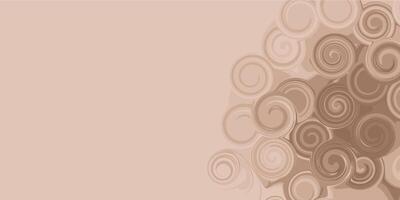 Nude tan fluid swirl horizontal background to create a trendy cover. Beige texture for web design. vector