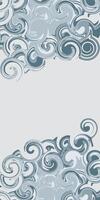 Pastel neutral fluid swirl vertical background with golden elements to create a trendy cover. Beige texture for web design. vector