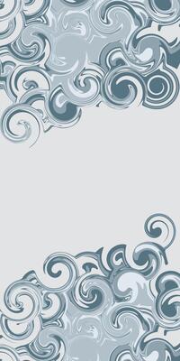 Pastel neutral fluid swirl vertical background with golden elements to create a trendy cover. Beige texture for web design.