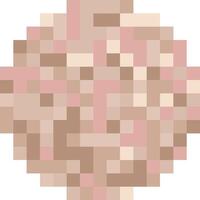 Pixelated skin nude tone censorship bar in circle shape. Ideal for use in content moderation, production, and social media graphics. vector