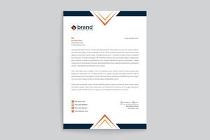 Building style abstract letterhead template vector