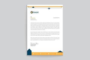 Abstract style letterhead template design vector