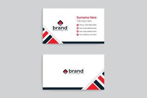 Flat abstract business card template vector