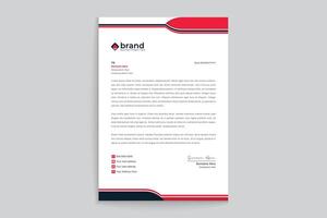 Flat design of abstract shapes letterhead template vector