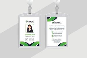 Modern id card template design vector