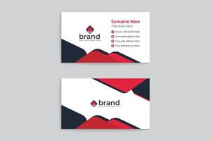Flat design of abstract shapes business card template vector