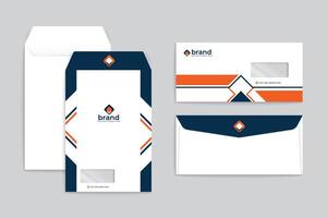 Flat abstract envelope template vector
