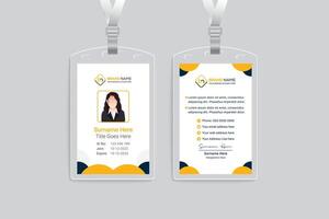 Flat design of abstract shapes id card template vector