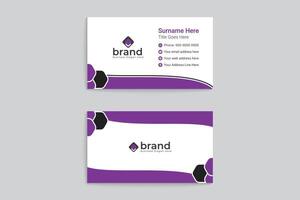 Clean minimal business card template vector