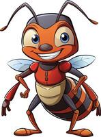 Ant mascot character sticker design vector