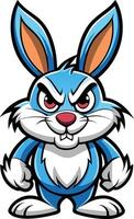 Rabbit mascot character sticker design vector