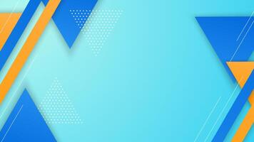 Dynamic abstract triangles in blue and orange vector