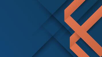 Dark blue geometric layers with orange folded paper background vector