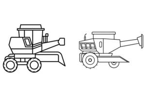 Detailed Harvester Image High Resolution Resizable Graphic for Agricultural and Industrial Projects vector
