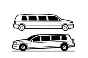 Digital Limousine Image for Elegant and Luxury-Themed Graphics vector
