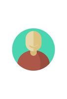A man with a round face and a round head vector