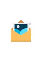 message and gallery icon. message photo attachment symbol vector