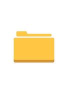 A yellow folder icon on a white background vector