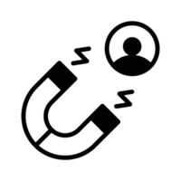 Efficient lead generation icon, ideal for marketing and sales tools vector