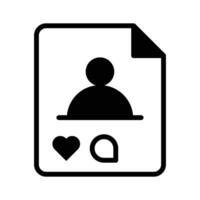 Icon representing customer profiles for user management vector