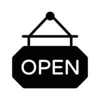 Indicate availability with this open sign icon vector