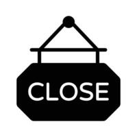 Show closure with this close sign icon for business hours vector
