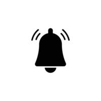 Notification bell icon for alerts and important updates vector