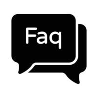 Provide answers with this FAQ icon for quick information access vector
