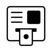 Cash machine icon for ATMs and financial transaction services vector