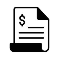 Use this bill icon for clear financial documentation vector