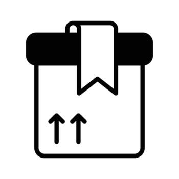 Listo a utilizar icono, para paquete artículos de forma segura vector