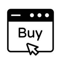 Icon representing the action of buying or making a purchase vector