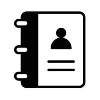 Organize contacts with this phone book icon for easy access vector