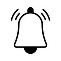 Notification bell icon for alerts and important updates vector