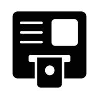 Cash machine icon for ATMs and financial transaction services vector
