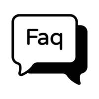 Provide answers with this FAQ icon for quick information access vector