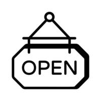 Indicate availability with this open sign icon vector